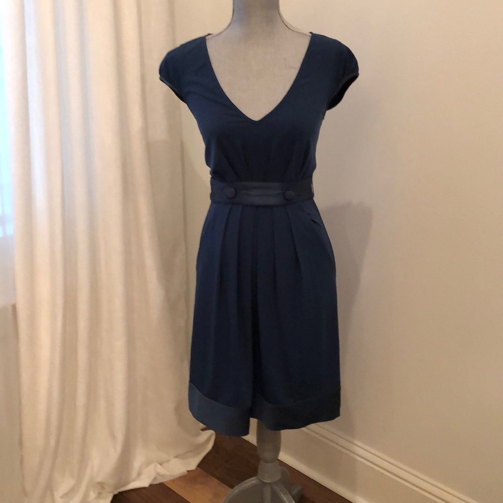 BCBG MAXAZRIA dark blue/green dress